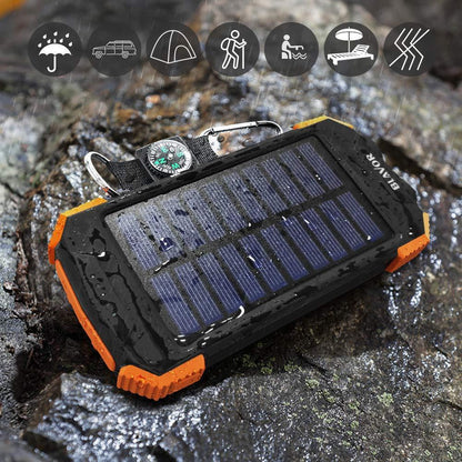 Solar Power Bank Qi Portable Charger by BLAVOR Solar Charger&Power Bank-1 NEW
