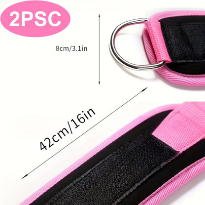 2Pack Ankle Straps for Cable Machine, Adjustable Gym Ankle Straps with Double D Ring,Gym Accessories, Suitable for Gym Gluteal Muscle Training, Leg Extension Training, Hip Abduction Training
