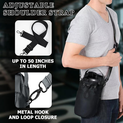Magnetic Gym Bag, Gym Magnetic Water Bottle Holder Bag with Phone Pockets & Accessories Organizer, Sling Bag with Adjustable Strap for Men/Women Gym Accessories Organizer
