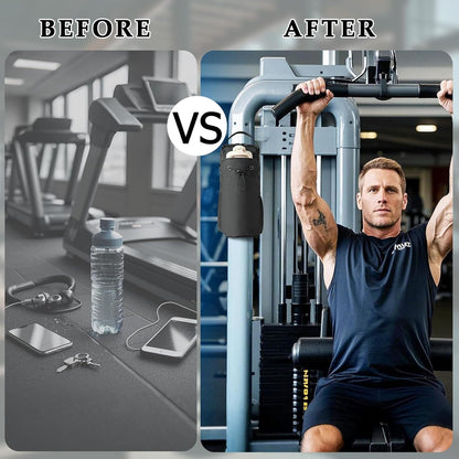 Magnetic Gym Bag, Gym Magnetic Water Bottle Holder Bag with Phone Pockets & Accessories Organizer, Sling Bag with Adjustable Strap for Men/Women Gym Accessories Organizer
