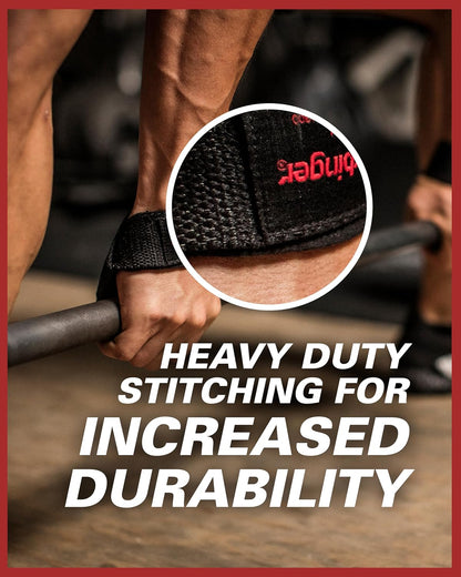 Padded Cotton Lifting Straps with Neotek Cushioned Wrist (Pair)
