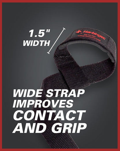 Padded Cotton Lifting Straps with Neotek Cushioned Wrist (Pair)