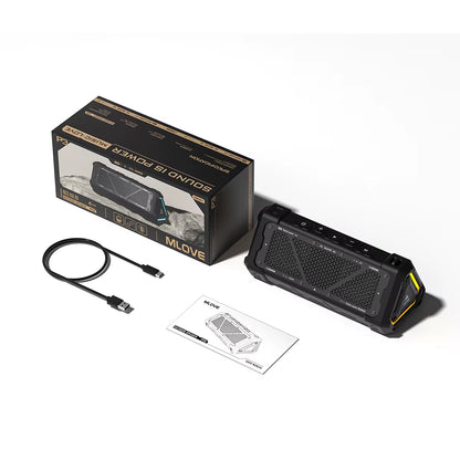 P3 Outdoor Bluetooth Speaker, 40W Output Power Bluetooth 5.3 Speaker ,Stereo Sound IPX7 Waterproof,Micro SD Card,Rgb Light